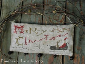 Pineberry Lane Merry Christmas Hanging Sampler